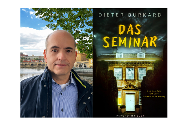 Porträt Dieter Burkhard , Buchcover "das Seminar"