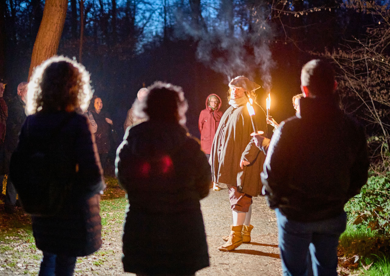 Neu-Isenburg, Stadtmuseum: Fackelführung mit dem Jäger Bärenf