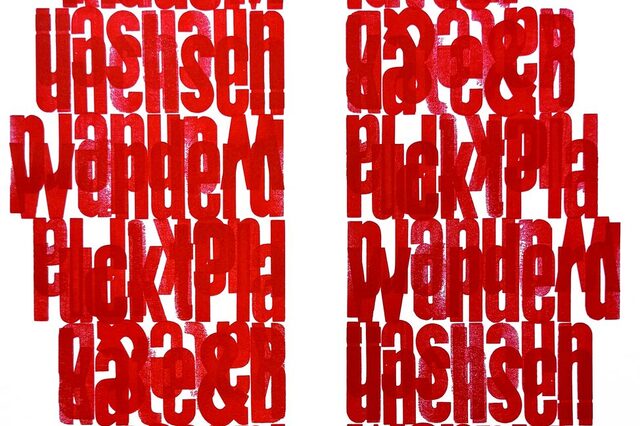 Ausstellungsplakat Buchhandlung Himmelheber Heidelberg, Teilansicht (Bearb. Sonja Langbein), 1997